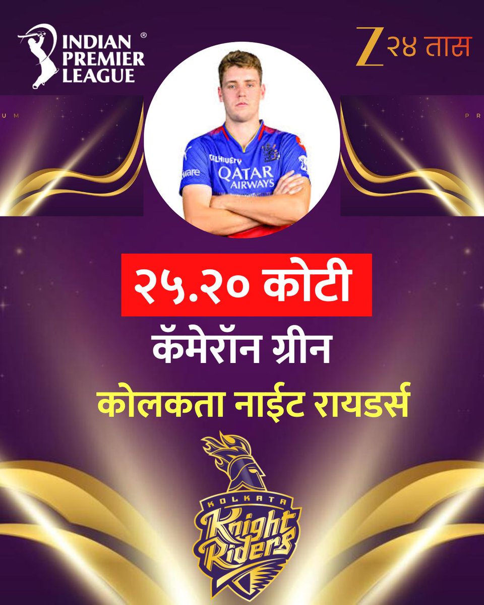 zee24taasnews's tweet photo. IPL 2026 Auction | इतिहासातला सगळ्यात महागडा ठरला 'हा' विदेशी खेळाडू
#ipl2026 #cricket #IPL2026Auction #devidmiller #Zee24Taas #MarathiNewsTodayLive
LIVE - https://t.co/ExelzDcXrm https://t.co/VtnRXpo96a