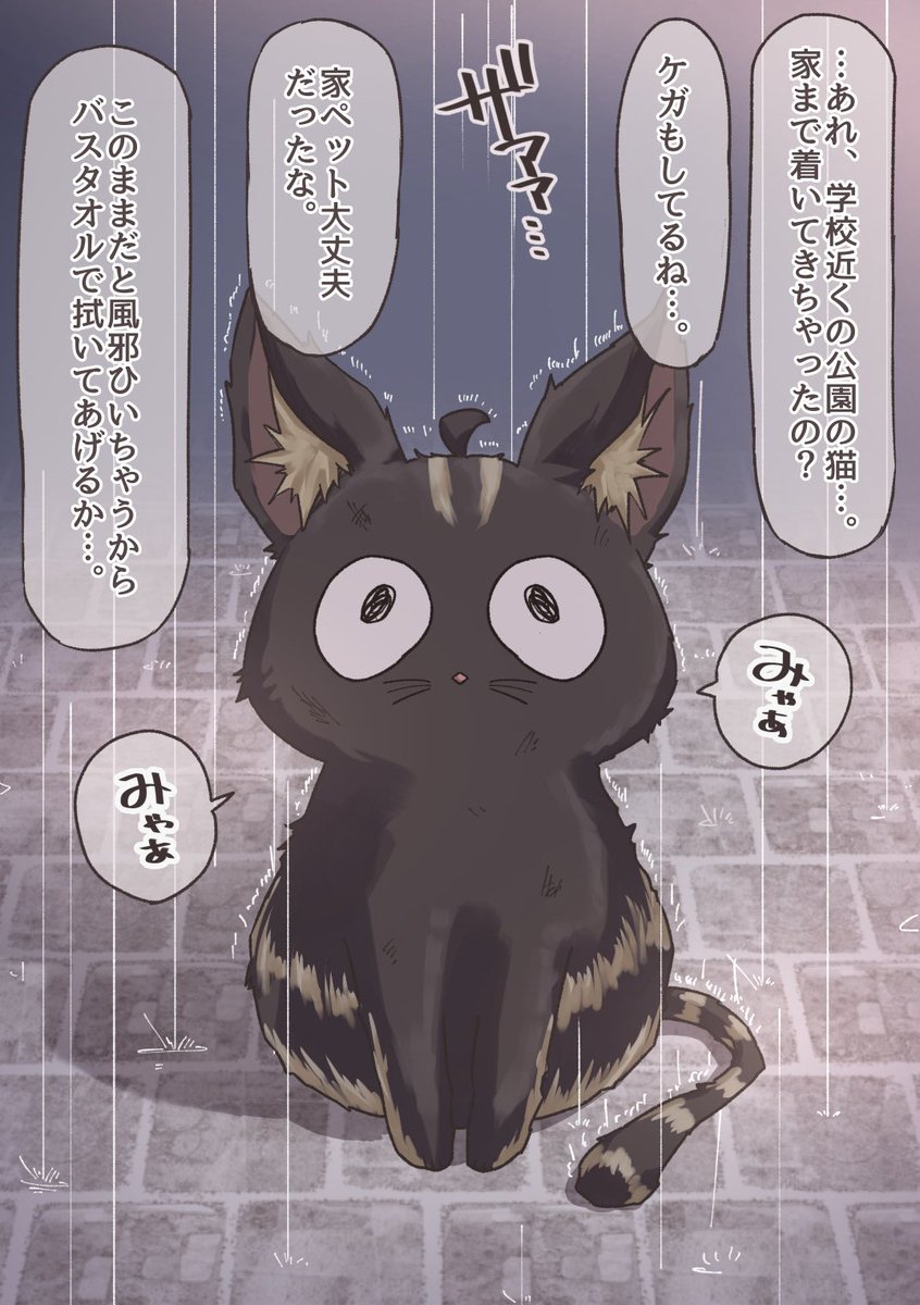 黒猫が褐色ギャルになっちゃった🐈‍⬛ 