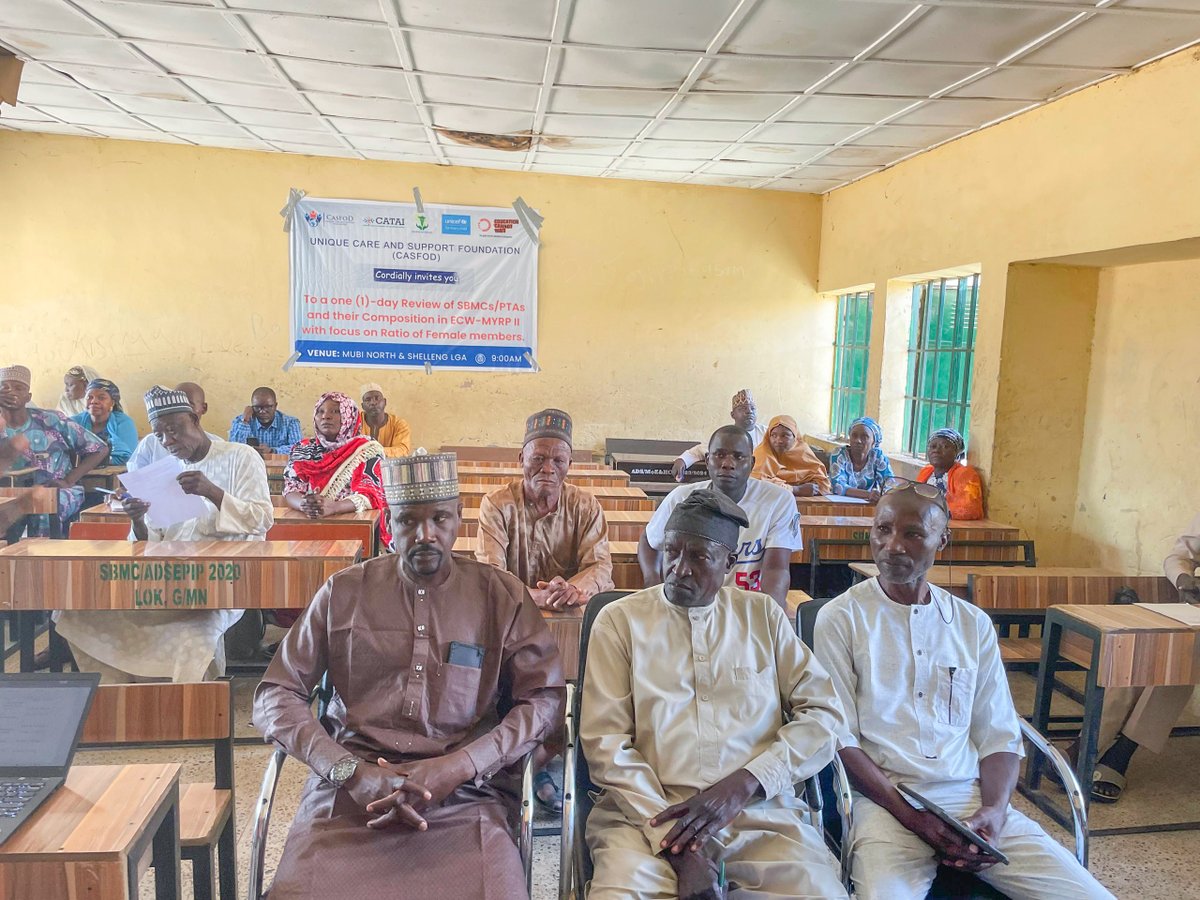casfod_nigeria's tweet photo. Where Women Lead, Good Governance Follows

CASFOD conducted a one-day review of SBMCs and PTAs in Shelleng and Mubi under the @EduCannotWait -MYRP II Project, focusing on membership composition and increasing female representation in school governance.

#ECW #InclusiveEducation https://t.co/L36weAYXDW