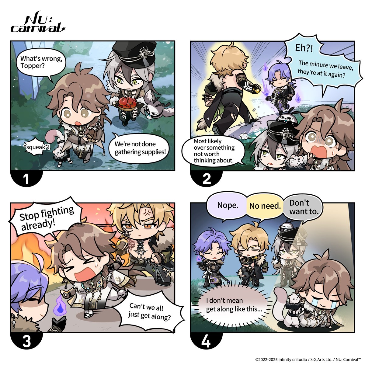 They leave their camp to find supplies and the tension is already rising—🔥
Will they be able to focus on solving the puzzles and finding the exit!?
Perhaps this troublesome team has chemistry when it counts...?
#LabyrinthAfterglow will soon come to an end; take on the labyrinth