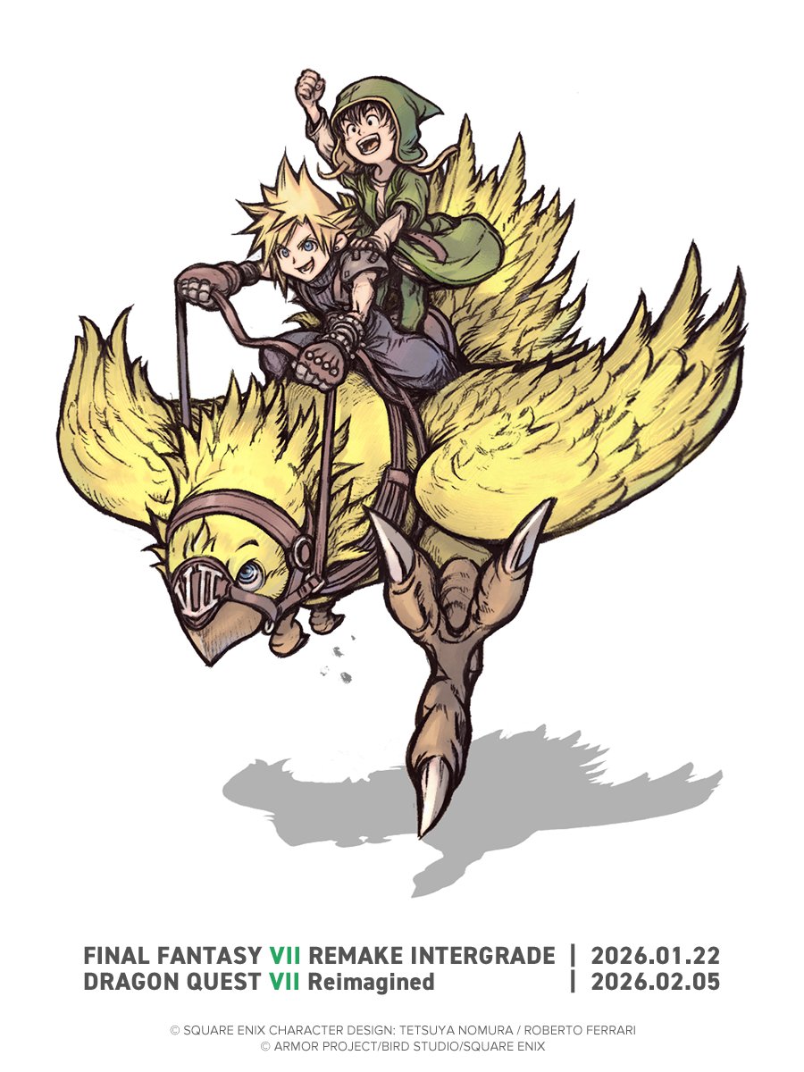 チョコボ ,クラウド・ストライフ 「Square Enix Shares Final Fantasy VII Rem」|Final Weaponのイラスト