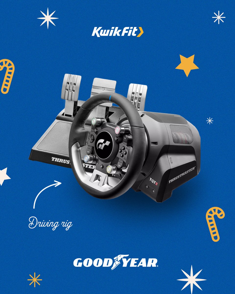 Kwik_Fit's tweet image. 🎁🎀It's KWIKMAS🎀🎁

We’ve teamed up with @goodyear to bring you some serious festive fun — one lucky winner will unwrap a brand-new driving rig! 🏎️🎄✨

Enter by:
🎁Like this post
🎁Comment your favourite driving game🎮

T&amp;amp;C's apply. Competition ends 02/01/2026.