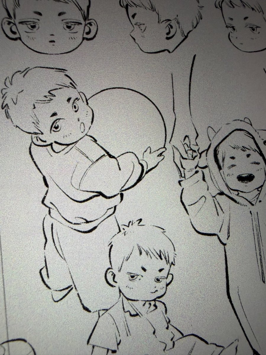 Some lil drawings of bebe haruto and ushi papa 💖 