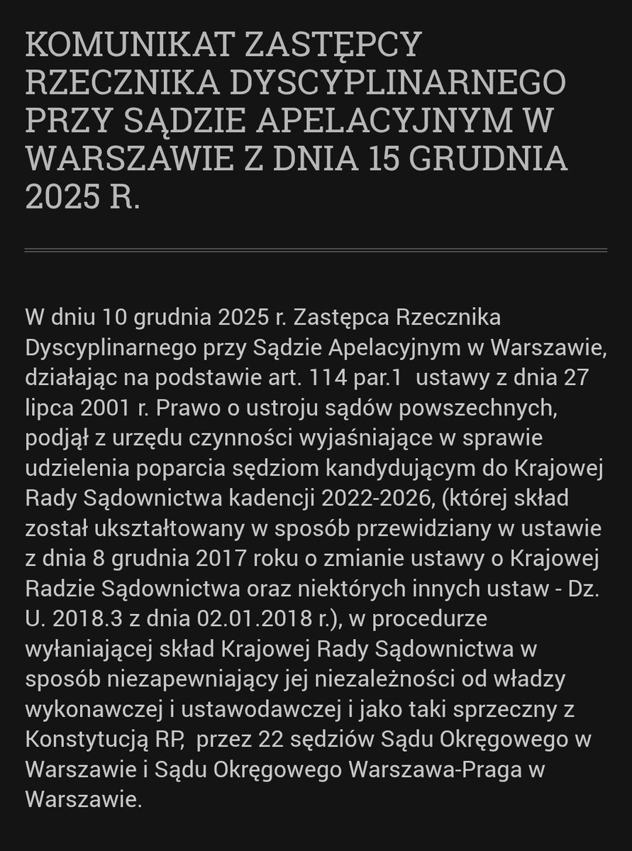 Chodzi o bezprawną akcję Piotra Gąciarka <a href="/GaciarekPiotr/">Piotr Gąciarek</a> 👎 uŻurpatora na stanowisku rzecznikowskim.

Zasłynął on z wielu burzliwych historii, powstała nawet o nim piosenka 🎷 z racji dość specyficznego przebiegu relacji ❤️ (dostępna na YT).  Ciekawe też, jak ściągnął 🔒

🛑