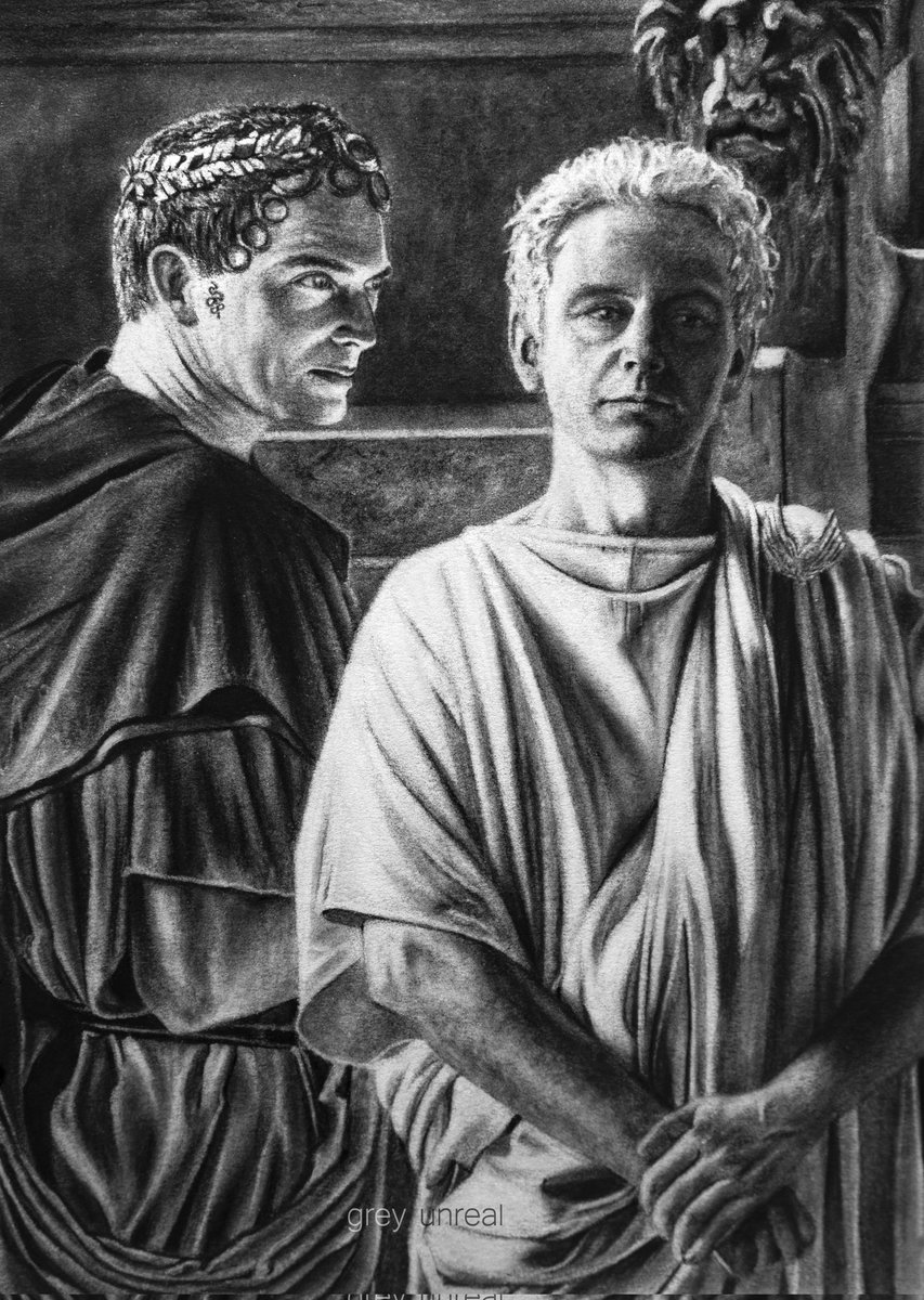 Roman Azicrow. Charcoal drawing.
#GoodOmens #goodomensfanart #Crowley #Aziraphale #charcoaldrawing