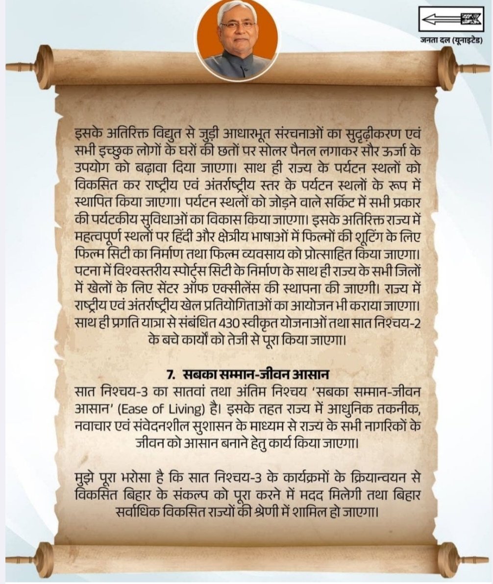 CivilsNetwork's tweet photo. 🚨 बिहार: सात निश्चय-3 का गठन 

✅ अवधि: 2025-30
✅ आगामी सभी परीक्षा एवं इंटरव्यू के लिए महत्वपूर्ण 

#BiharCurrent #Current #BPSC #BPSSC #BSSC #Bihar https://t.co/l6FXUdLnrB