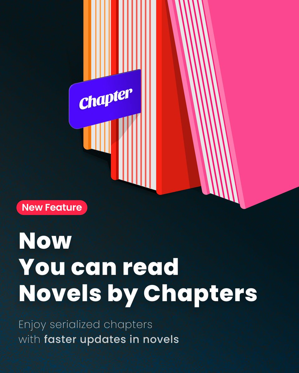 MantaComics's tweet image. If this is what you've been waiting for… 𝒄𝒉𝒂𝒑𝒕𝒆𝒓𝒔 in Novels are finally here!🎉

Novels now have serialized chapters with faster updates.

Update now to read fast with chapters and binge with volumes!

#Manta #Novel #Chapter #New