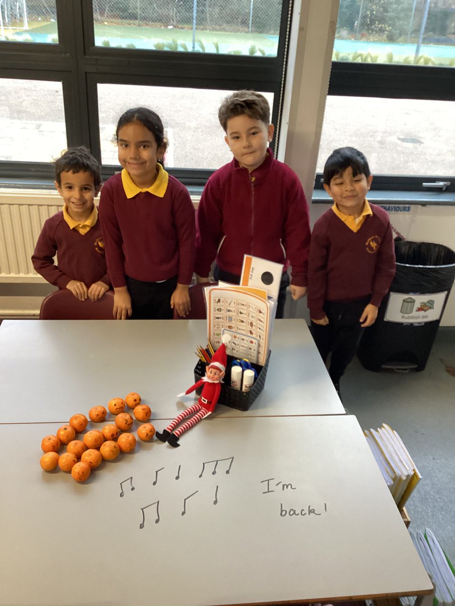MsEvansHMPS's tweet photo. Jeffrey the Elf has visited Year 1 again and he’s causing lots of mischief. Last night he got into Mrs Peake’s photocopier!! Year 1 are doing their best to show the Elf how to make green choices. @HerbMorrPriSch https://t.co/kd7r8wVeDO