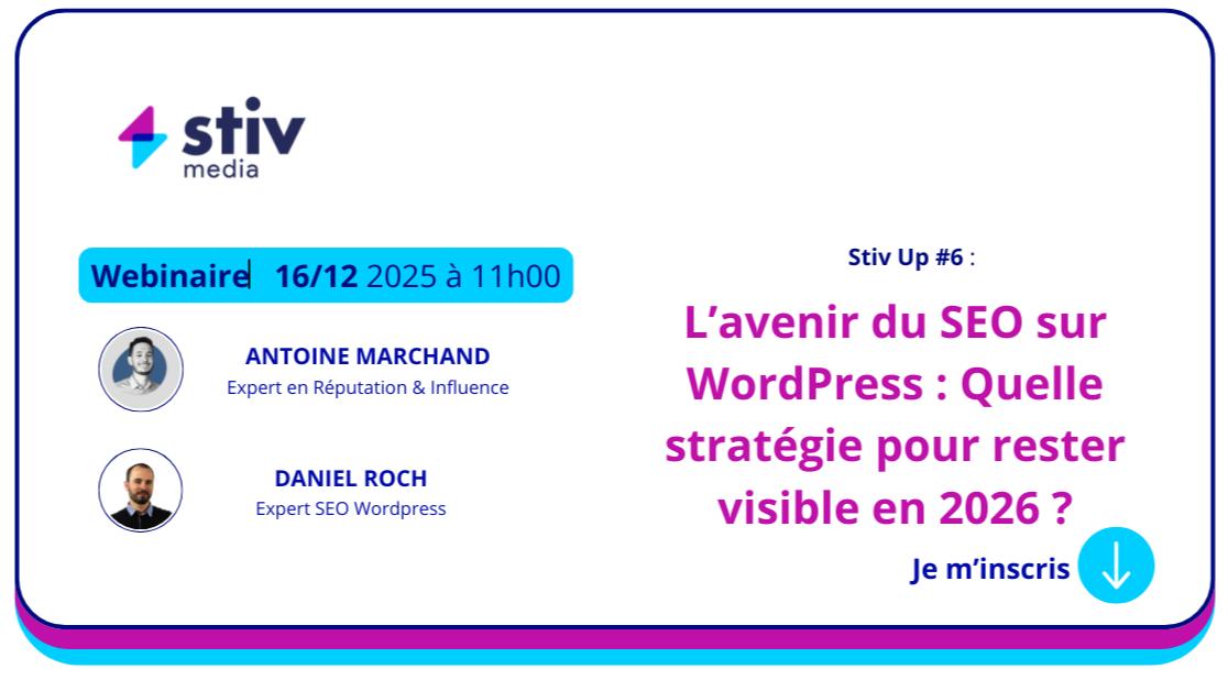 Le webinaire démarre dans une heure !

Je vais tout vous dire sur l'avenir du SEO et de WordPress. On parlera intégration des IA dans le cœur du CMS, optimisation pour les LLM, multilingue natif ou encore travail collaboratif.

On se voit là-bas ? 👇
linkedin.com/events/7399437…
