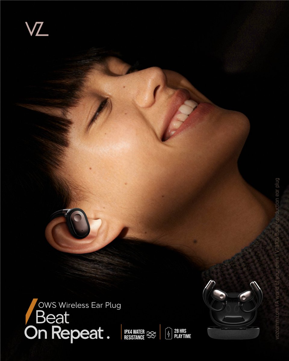 voz_commm's tweet image. No pauses. No limits. Just pure sound. Voz earplugs bring an open-ear listening experience powered by 28 hrs of playback and IPX4 splash resistance, made to match your hustle, your workouts, and your everyday grind.
.
.
#Voz #EarPlug #Gadgets #SmartEarplug #MusicLover