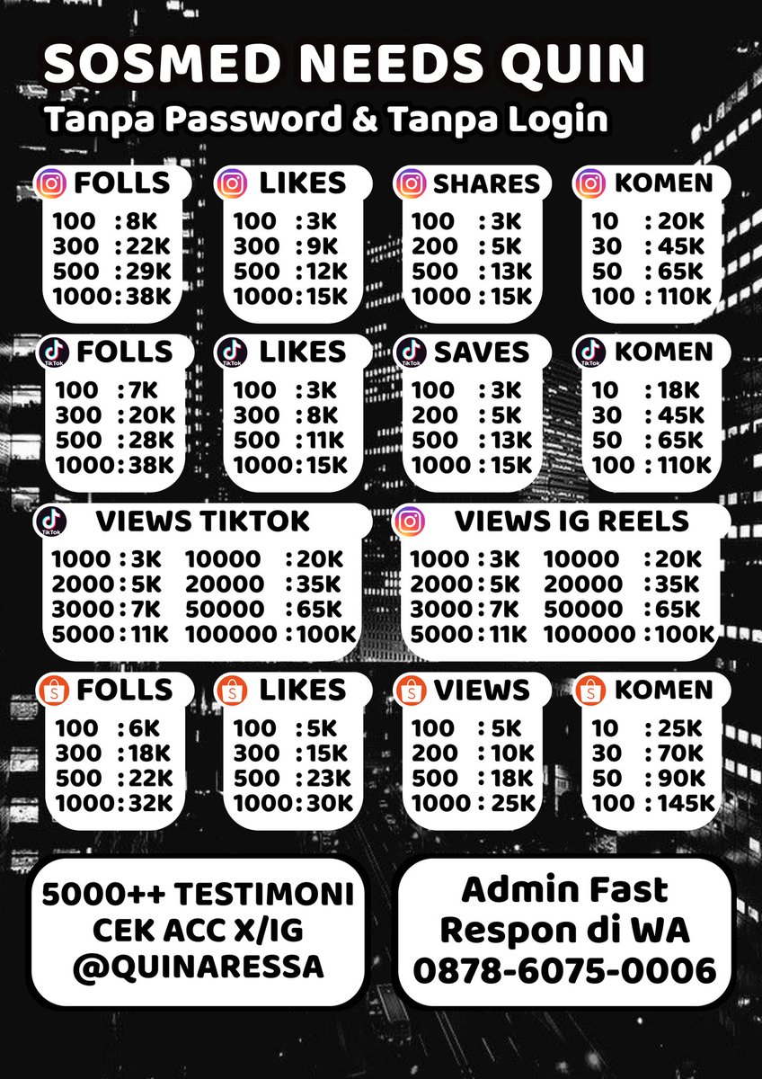 sevan / jual followers ig tiktok shopee tweet media
