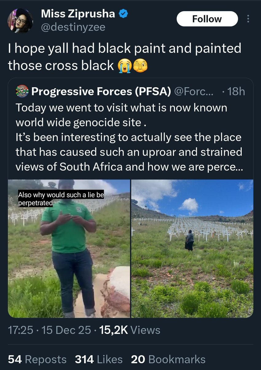 ubuntu_nation's tweet photo. They are talking about a memorial site for people that have been murdered https://t.co/YGFfp1KGtm