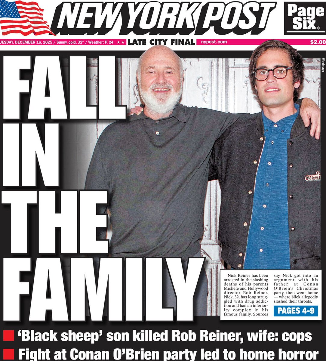 Rob Reiner Got Into 'Loud Argument' With Son Nick at Conan O'Brien's  Christmas Party Before Murder, image size:1084x1200