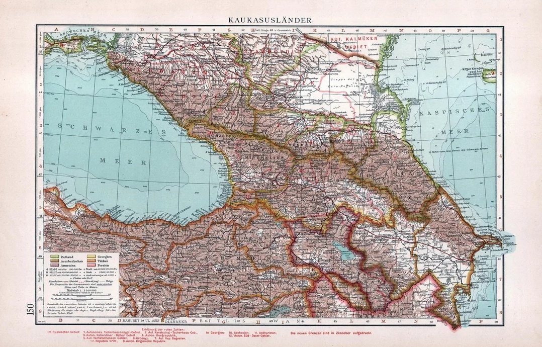 RedMaps11's tweet image. The Caucasus (1924 🇩🇪 map with independent Armenia, Georgia and Azerbaijan)