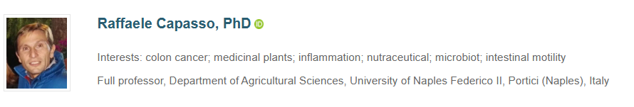 ETAT_journal's tweet photo. 📣 Welcome Prof. Raffaele Capasso to the Editorial Board of Exploration of Targeted Anti-tumor Therapy! 📷 His research interests: #ColonCancer; #MedicinalPlants; #inflammation; #nutraceutical; #microbiot; #IntestinalMotility
📷https://t.co/YGtCm7ltfK https://t.co/8h4sNid126
