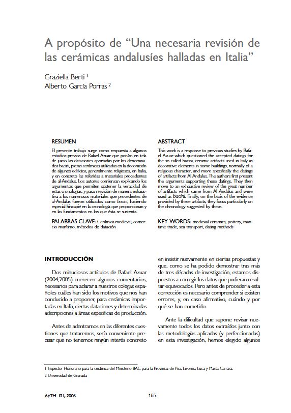 prinmaugr's tweet photo. Esta semana os recomendamos de Graziella Berti y Alberto García Porras https://t.co/91enab9e2l la publicación: "A propósito de una necesaria revisión de las cerámicas andalusíes halladas en Italia". En Arqueologia y Territorio Medieval.  Disponible en: https://t.co/m2iRripyY3 https://t.co/vPWKremnNK