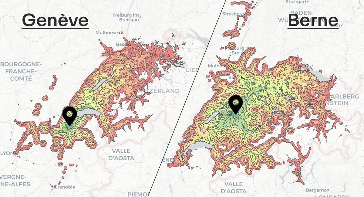 mf_ch's tweet image. Pendulaire ou grand voyageur, votre point de départ influence grandement la durée de vos trajets. Avec l'aide de chercheurs, la RTS vous propose de découvrir jusqu'où vous pourrez voyager selon le temps à disposition.

👉 Outil en ligne: rts.ch/info/suisse/20…
