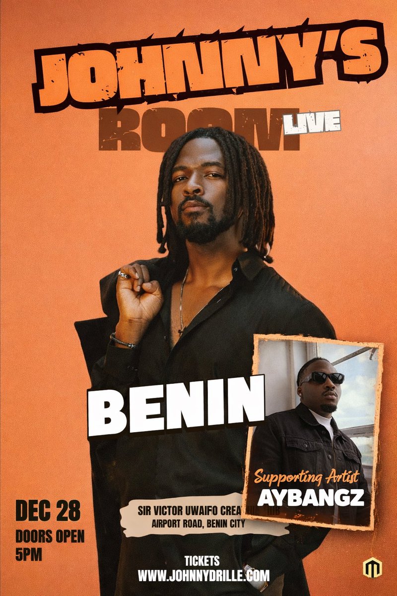 BENIN CITY!!!!

Your Boy is back to where it started!
Come through on the 28th as I’ll be bringing the entire Scottish vibe to the Ancient city 

Shoutout to the OG <a href="/johnnydrille/">Johnny Drille</a> for putting me on!!