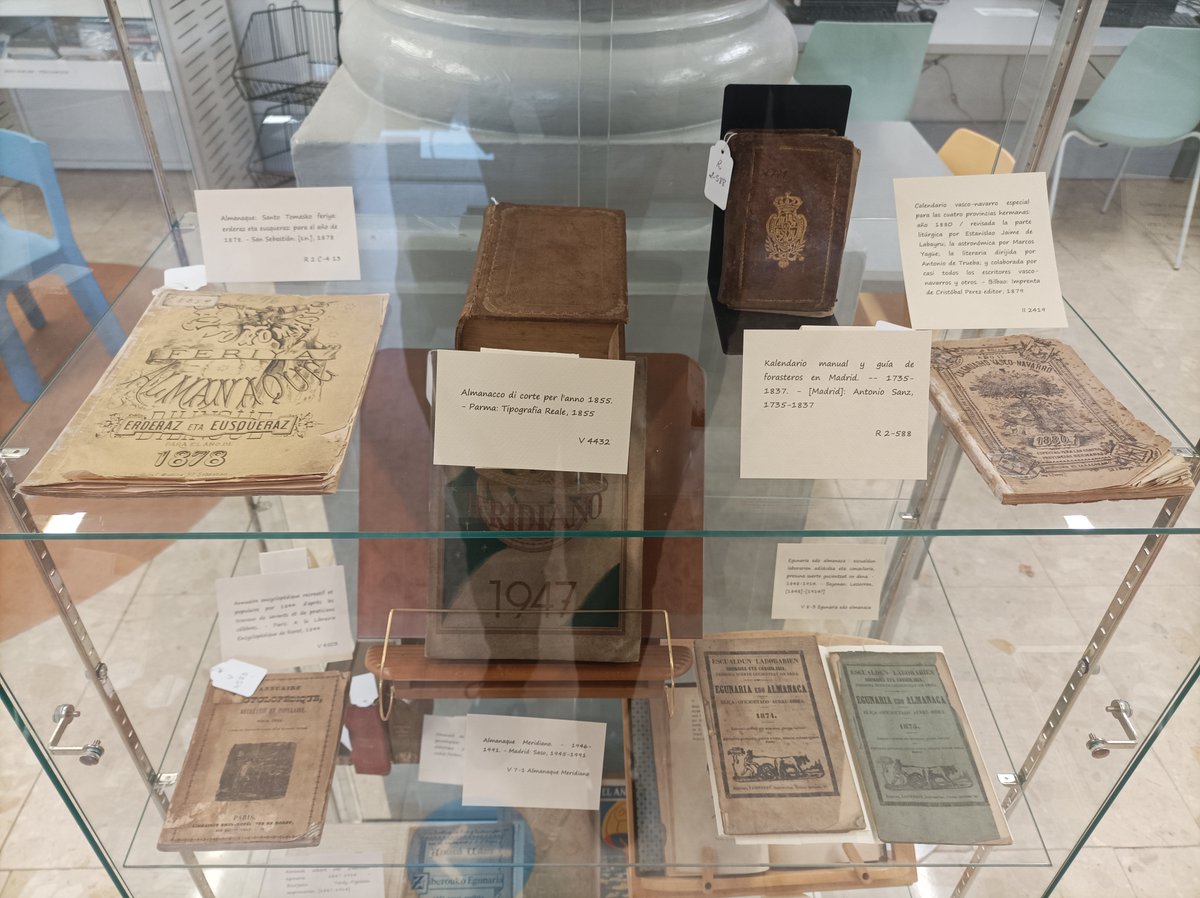 DK_Liburutegiak's tweet image. Garai bateko almanakak ikusgai #Donostia-ko #LiburutegiNagusia-ko beira-arasean #AlderdiEder #Gordailua #altxorrak #Liburuak @liburutegiak