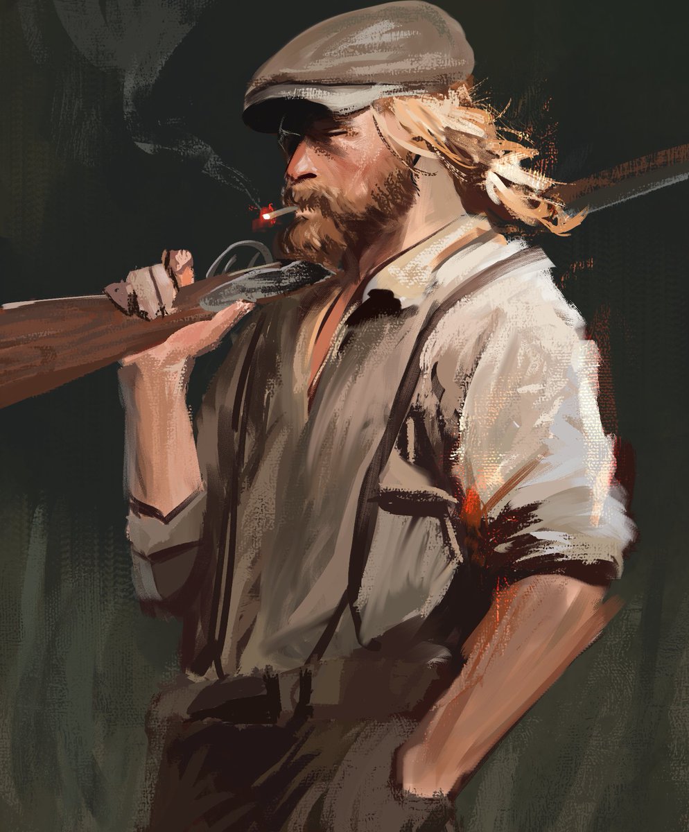 ItIsJustLu's tweet image. Some Red Dead RP character portraits ive done
