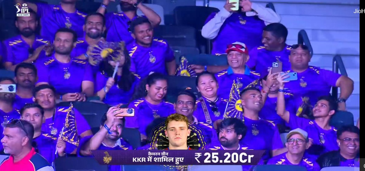 mayankxsingh_'s tweet photo. GREEN BECOMES KNIGHT RIDER IN 25.2 CRORES
#IPL2026Auction https://t.co/bQoIoFE3wi