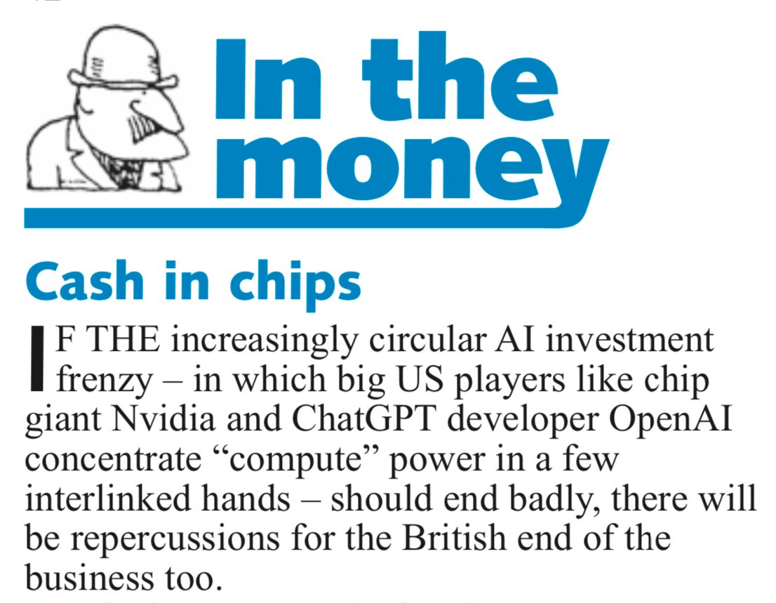 In @PrivateEyeNews new(ish) In the Money column: the AI investment frenzy  and its risks in the UK; the large British operation of dubious crypto  outfit Binance (banned from selling here) revealed; and