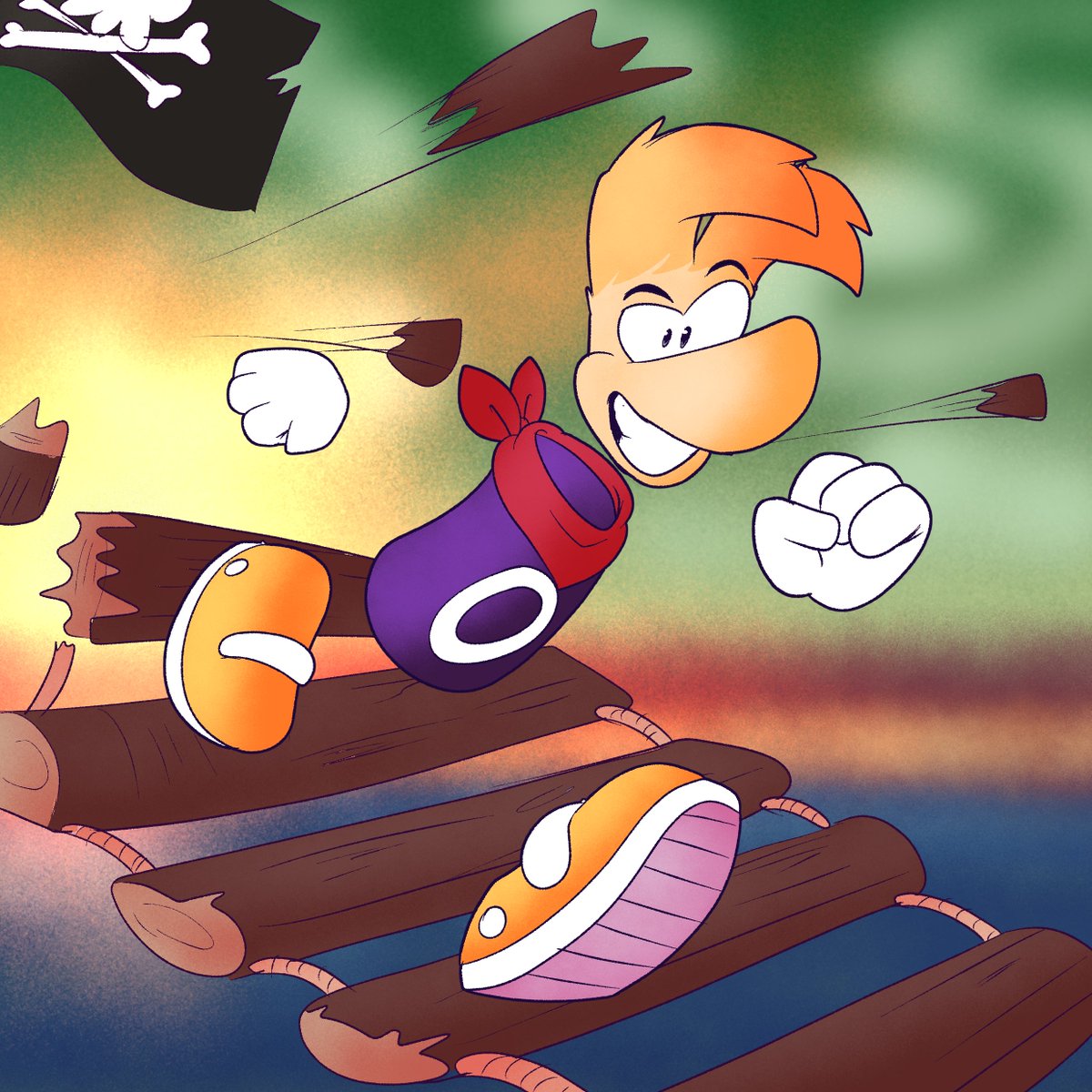 A little warm up doodle because the cornerstone of my childhood hits NSO tomorrow and I'm so excited!!!! #Rayman