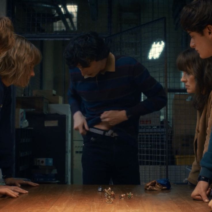 The concept of mike wheeler carrying around little dnd characters with him in his pockets