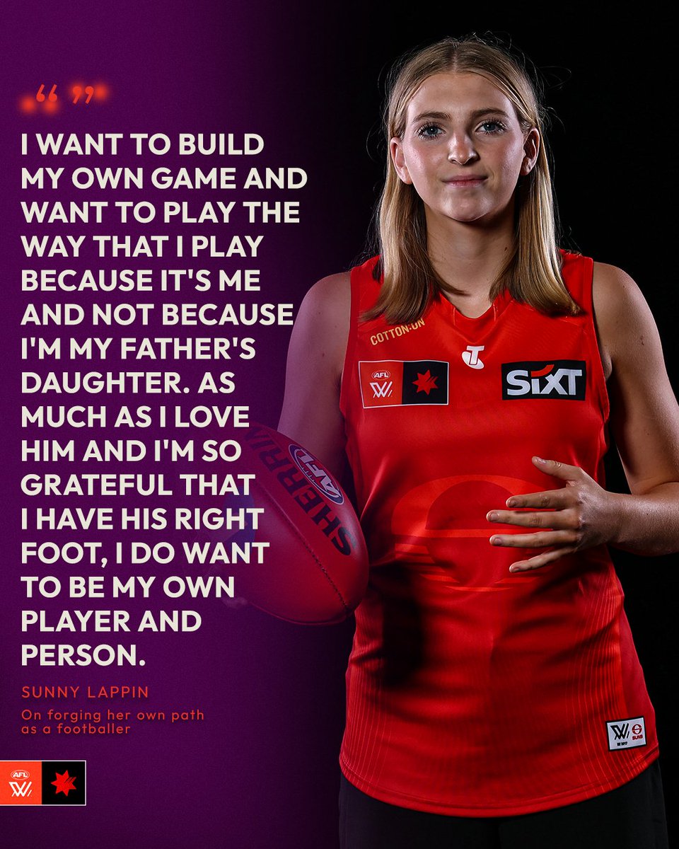 Forging her own path ☀️

Sunny Lappin explained her decision to play at the Suns instead of following in her Dads footsteps and why she’s excited for the future. 

Full details: afl.com.au/aflw/news/1460…