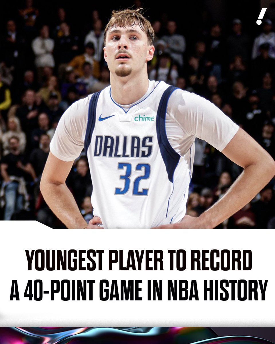 YahooSports's tweet image. Cooper Flagg makes HISTORY with his 42-point performance vs. the Jazz 🤯