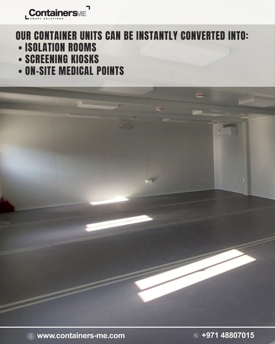 Containers_me's tweet image. Are You Equipped to Handle Health Emergencies On-Site?

 Deploy rapid isolation and screening units built with insulated panels and a 30-minute fire rating for safer operations.

 Contact us to learn more.

#modularcontainers #workplacesafety 
#emergencypreparedness