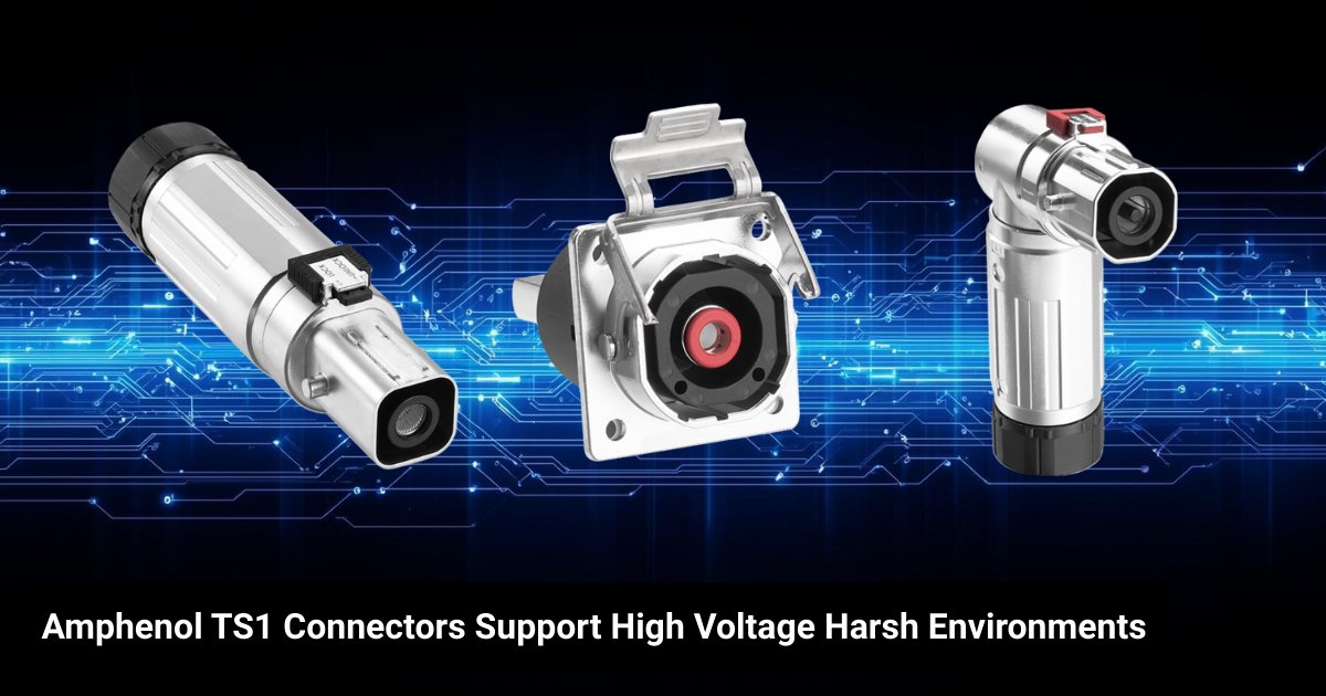 ComponentClubHQ's tweet photo. When high current meets vibration, connectors usually fail first.

@AmphenolAIO TS1 Series power connectors.

Designed for high voltage, high current systems that must survive EMI, shock, and harsh environments without derating.

Explore how it works: https://t.co/pr2tDbCftQ

#TCC #TheComponentClub #PowerElectronics #Electrification #IndustrialDesign #EVEngineering #Hardware