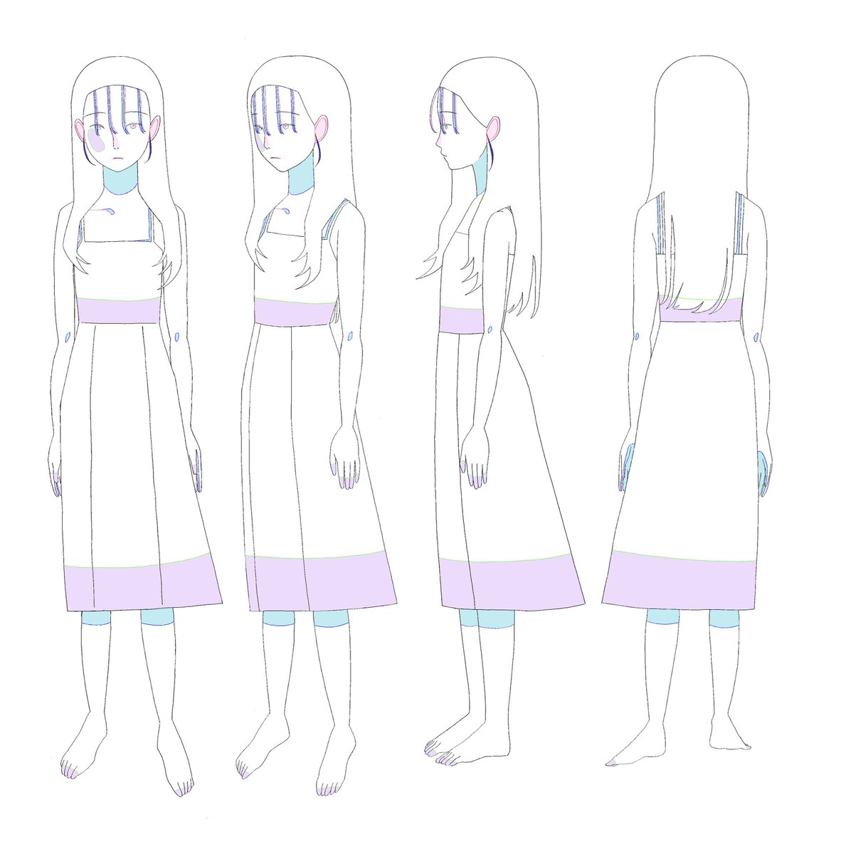 <축축했던 초여름의 편지> 캐릭터 작업물