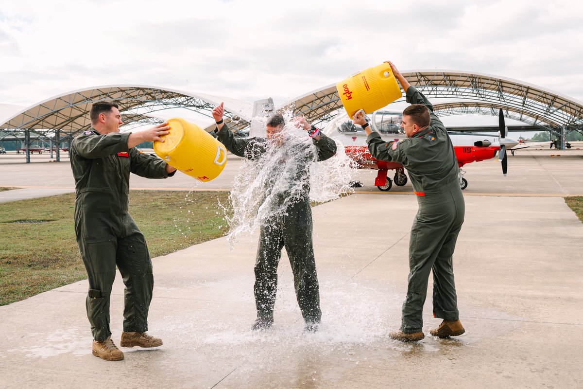 jlushenko's tweet photo. Almost a week ago, I bid farewell to the VT-2 Doerbirds. Leading this remarkable team was the honor of a lifetime. Thankful for the memories, friendships, and what lies ahead - plus one very cold, unforgettable final flight water drenching! https://t.co/Jg9NcBjlq7