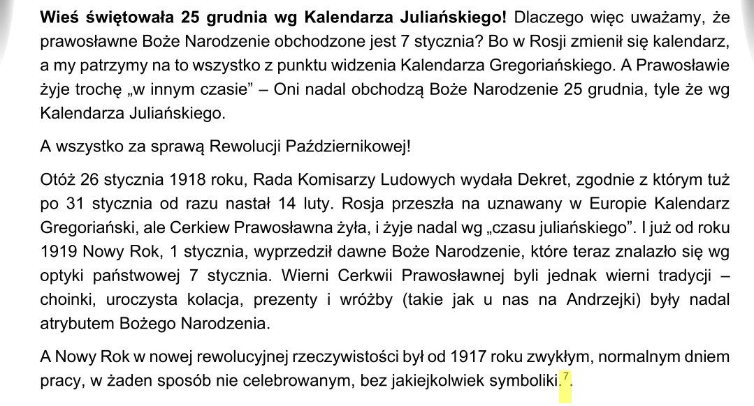 <a href="/tomek525/">Tomek Niewęgłowski</a> Putin, jako wierny Cerkwi Prawosławnej, również obchodzi 25 grudnia, tyle że wg kalendarza juliańskiego
O takich niuansach piszemy w naszym ostatnim biuletynie <a href="/Centrum_Rosja/">Centrum Badań nad Państwowością Rosyjską</a>