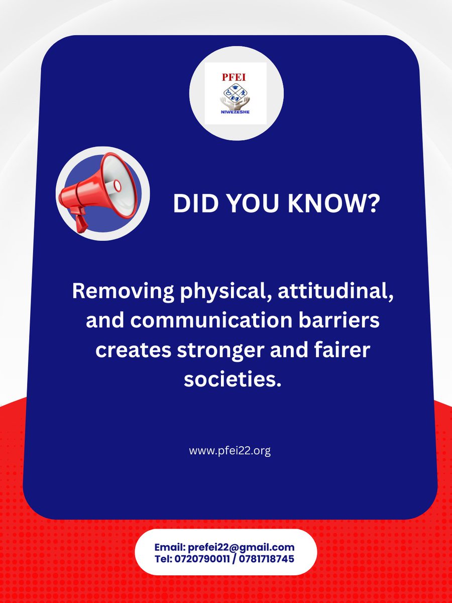 prefei22's tweet photo. Building inclusive environments a step at a time

Email: prefei22@gmail.com 
Tel: 0720790011 / 0781718745

Visit our website - https://t.co/x74ORiMkbv https://t.co/bq3fphXoDd