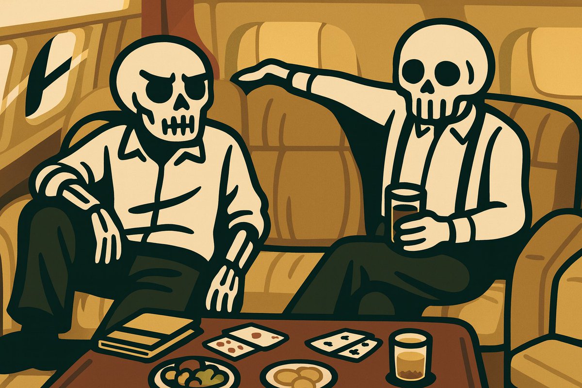 0xDEADBOX's tweet photo. Circa 2027 - uDEAD Billionaire holders playing cards on their (BBJ) private jet ✈️

Have you bought the $DEAD yet? 💀🏛️💵

DEADERAL RESERVE PROTOCOL COMING SOON 🏛️💵 https://t.co/uOQ37FI2ub