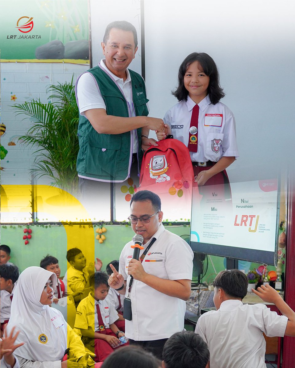 lrtjkt's tweet image. LRT Jakarta resmi meluncurkan LRTJ Bagimu, program CSR yang berfokus pada pilar pendidikan.Bersama siswa SDN Kelapa Gading Timur 01, kami berbagi pengalaman dan pengetahuan tentang transportasi publik serta profesi di dunia perkeretaapian.
#LRTJ #lrtjbagimu