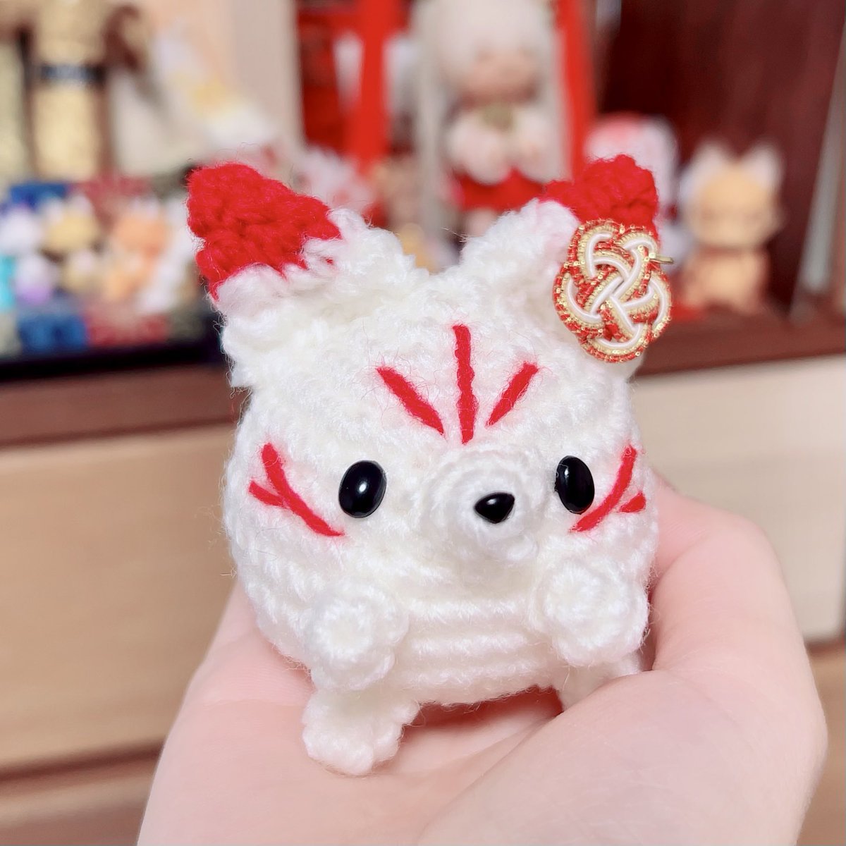 あみぐるみオーダー 一晩経ってみてみたら…やっぱり大きい子も可愛い❤️