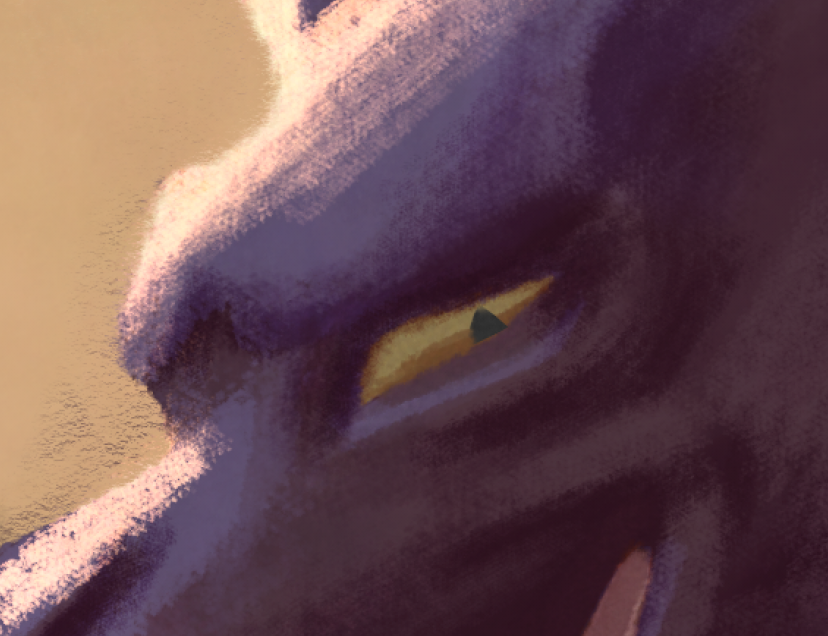 Been trying to turn that old Beerus sketch I did into a full painting, and man is it kicking my butt. Reached a point where I just don't know how to continue it.
