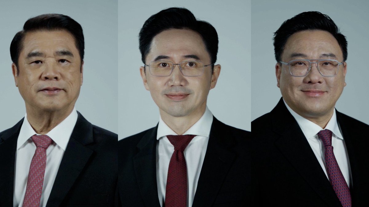 The <a href="/PheuThaiParty/">พรรคเพื่อไทย Pheu Thai Party</a> named their 3 PM candidates for the upcoming #ThaiElection26: party leader <a href="/jamornvivat/">จุลพันธ์ อมรวิวัฒน์</a> (right) and ex-Transport Min Suriya (left) are joined by Yodchanan Wongsawat, son of ex-PM Somchai and nephew of party patriarch and ex-PM <a href="/ThaksinLive/">Thaksin Shinawatra</a>.

It shows Thaksin is