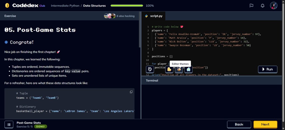 palchhinx's tweet image. day 15 of #30NitesofCode
Post Game Stats 📊 #CodedexPostGameStats @codedex_io