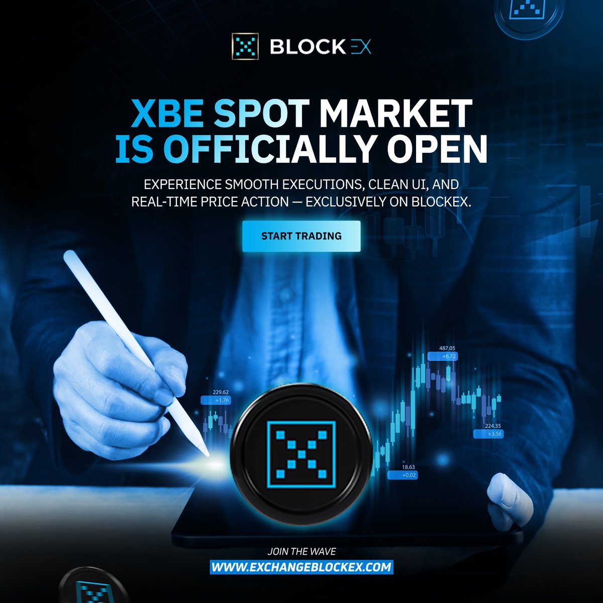 xbeBlockex's tweet photo. 🚀 The $XBE Spot Market is officially OPEN.
Smooth execution.
Clean UI.
Real-time price action.
Trade $XBE exclusively on BlockEx 👇
https://t.co/MwOuaY1qwU
#XBE #SpotTrading #BlockEx #Crypto https://t.co/iy3HU7Jjwa