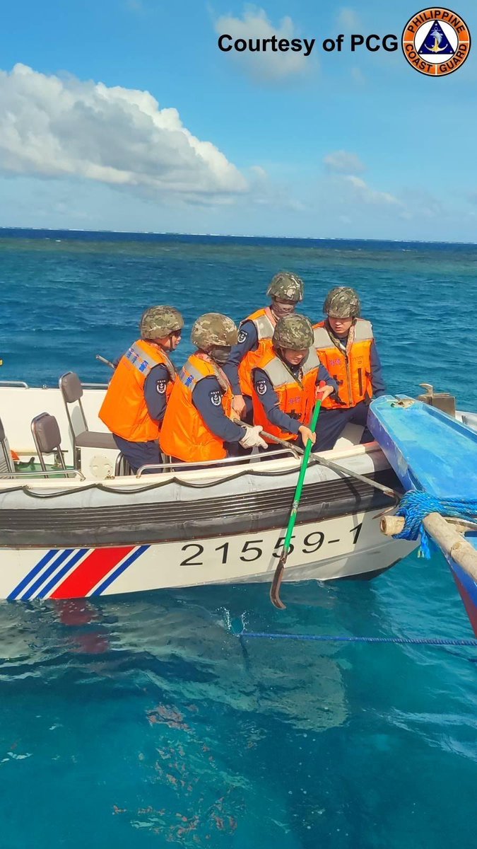 The Philippine official photos of your supposed "coastguards" cutting the anchor lines of Filipino fishing boats speak even louder than this pitiful and meaningless image of yours, unfortunately. 🙃