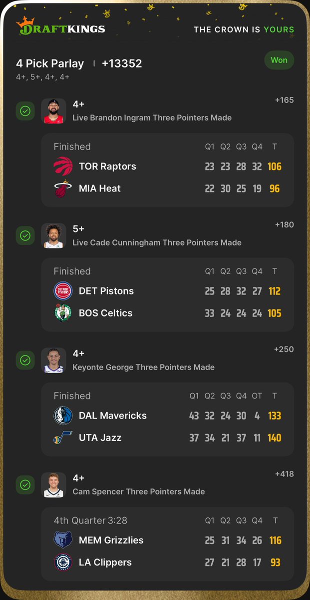Blondedmatter's tweet photo. @onlyparlays Took it live but still cashed, goatttt https://t.co/IIzh9Mn9zF