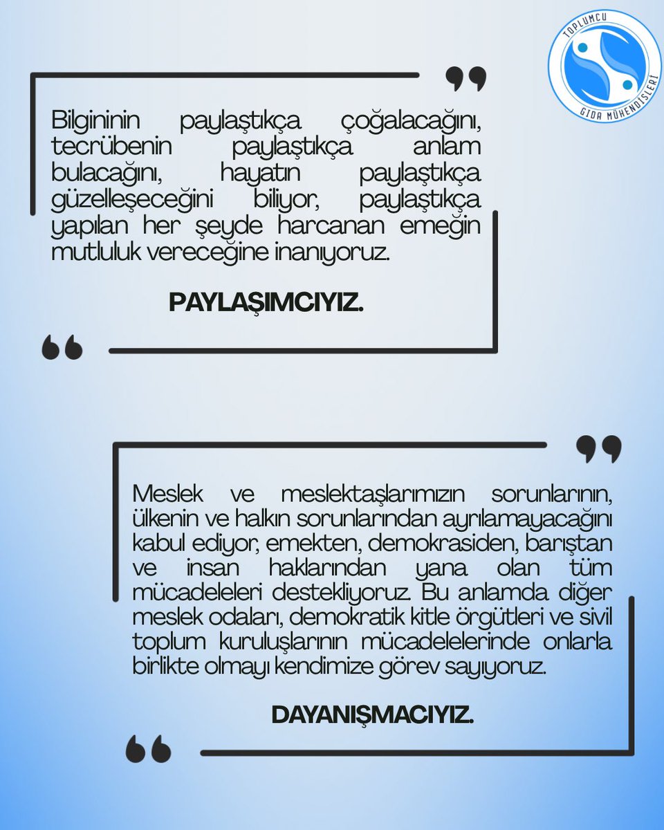 Toplumcu Gıda Mühendisleri tweet media