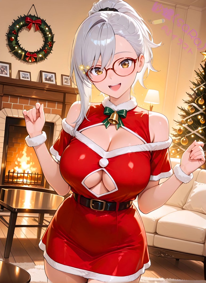 どすこいさんだー サンタ紗螺さん超きゃわいいーっ🩷🩷🎄 ぽちーっ🎀