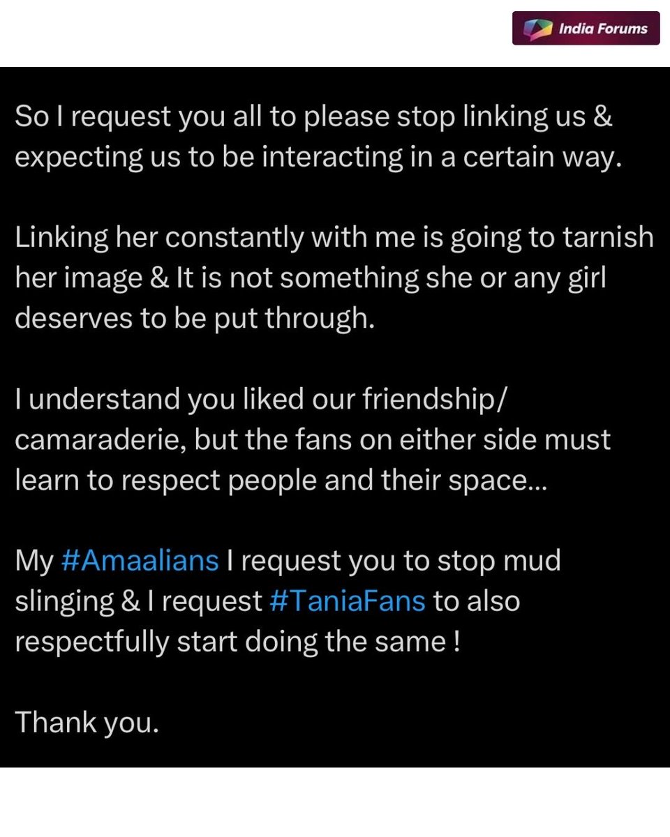 Amaal Mallik shuts down rumours, calling the link-up with Bigg Boss 19 contestant Tanya Mittal a “nonsensical romance” and urges fans to stop speculating.
.
.
.
[Amaal Mallik, Tanya Mittal, Bigg Boss 19, Amaal Mallik statement, dating rumours, link-up rumours, Bigg Boss