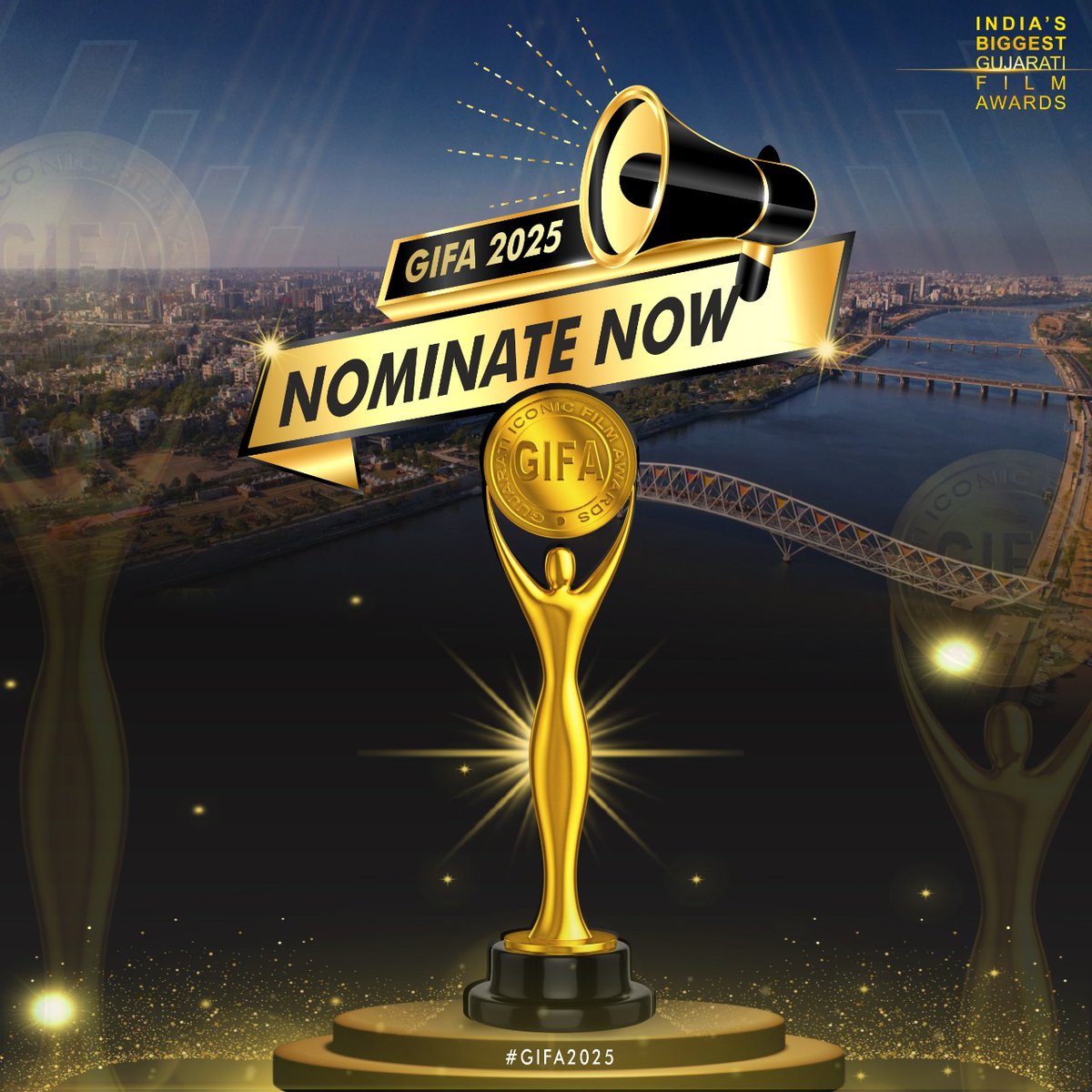 MarkQuality's tweet image. GIFA 2025 – નામાંકન શરૂ!
ગુજરાતી સિનેમાની પ્રતિભા અને સર્જનાત્મકતાને સન્માન આપવા GIFA 2025 માટે નામાંકન પ્રક્રિયા શરૂ થઈ ગઈ છે.
1 જાન્યુઆરીથી 31 ડિસેમ્બર 2025 દરમિયાન રિલીઝ થયેલી તમામ ગુજરાતી ફિલ્મો આમંત્રિત છે.
છેલ્લી તારીખ: 15 જાન્યુઆરી 2026
નામાંકન કરો: gifa.co.in