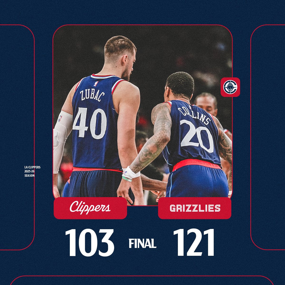 LAClippers's tweet image. Final.